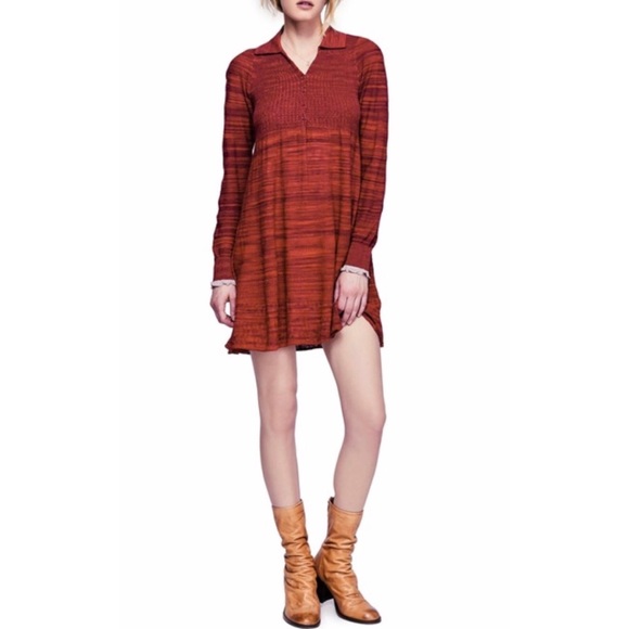 Free People Rain or Shine Space Dyed Dress Sz L - Picture 3 of 8